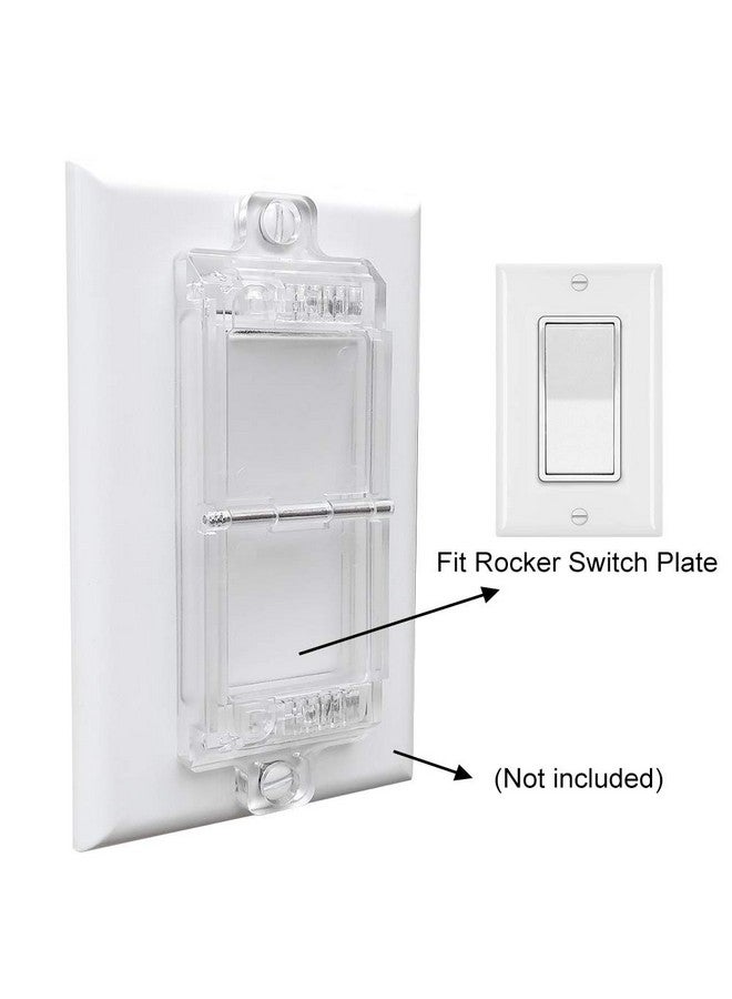 آي ليفابل واقي مفتاح الإضاءة الهزاز، غطاء لوحة المفاتيح المقاوم للأطفال من ILIVABLE يحمي الأضواء من تشغيلها أو إيقاف تشغيلها عن طريق الخطأ بواسطة الأطفال والبالغين (شفاف، عبوة من 4 قطع) - Image 3