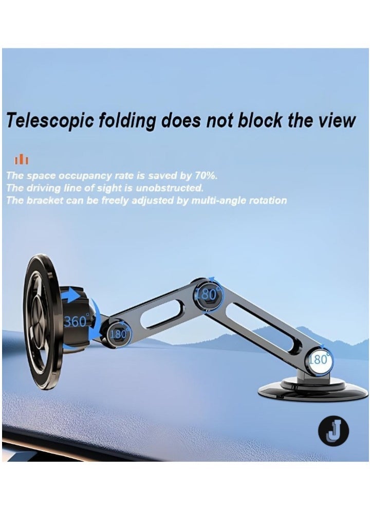 JAJEEK "NEW Universal 360° PRO Magnetic Suction Car Phone Holder with Adjustable Arm – Black" - Image 4