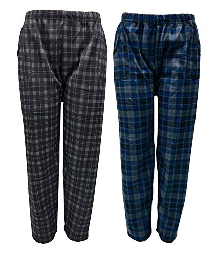 Ukal Pack of 2 Womens Winter Plush Fluffy Pajama Pants Warm Fleece Lounge Pants Sleepwear Bottoms Free Size (Waist 32-40) (Color_9) - Image 5