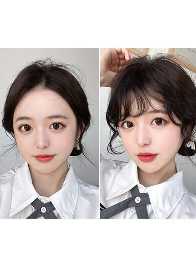 2 Bangs Hair Extensions Wig for Women Black Curls - Image 3