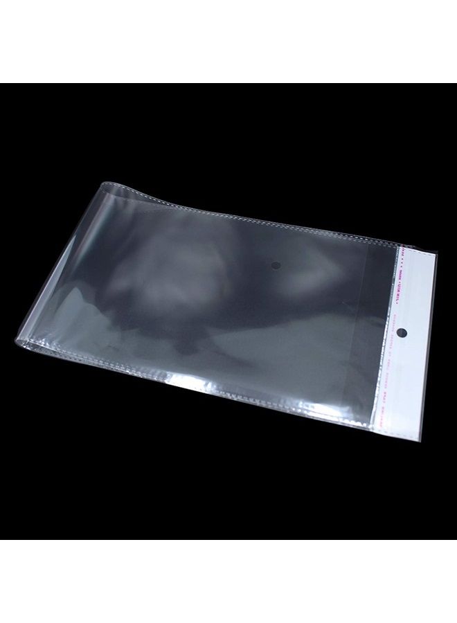 PABCK 100 Pack 6.1x15.7 inches Clear Self Adhesive Straight Hair Packaging Bags with Hang Hole Wigs Hair Storage Beauty Personal Care Hair Care Extensions Wigs Accessories Hair Extensions - Image 1