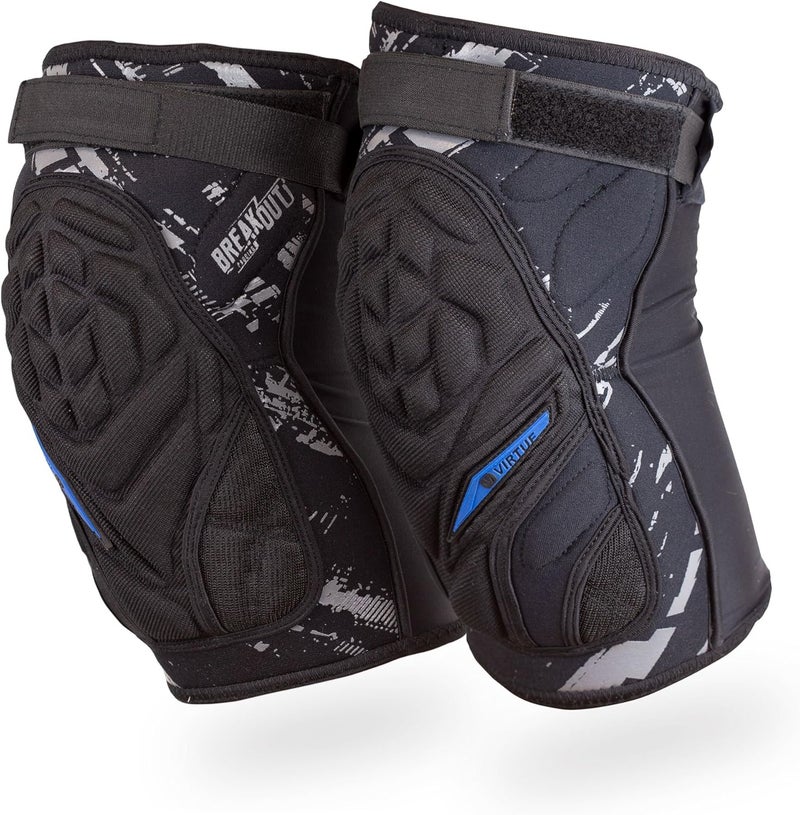 VIRTUE Breakout Knee Pads - Lightweight Multi-Sports Protective Pads with Moisture Wicking Compression Sleeve Liner and High Density 3D Molded Foam for High Impact Protection - Black - Image 4