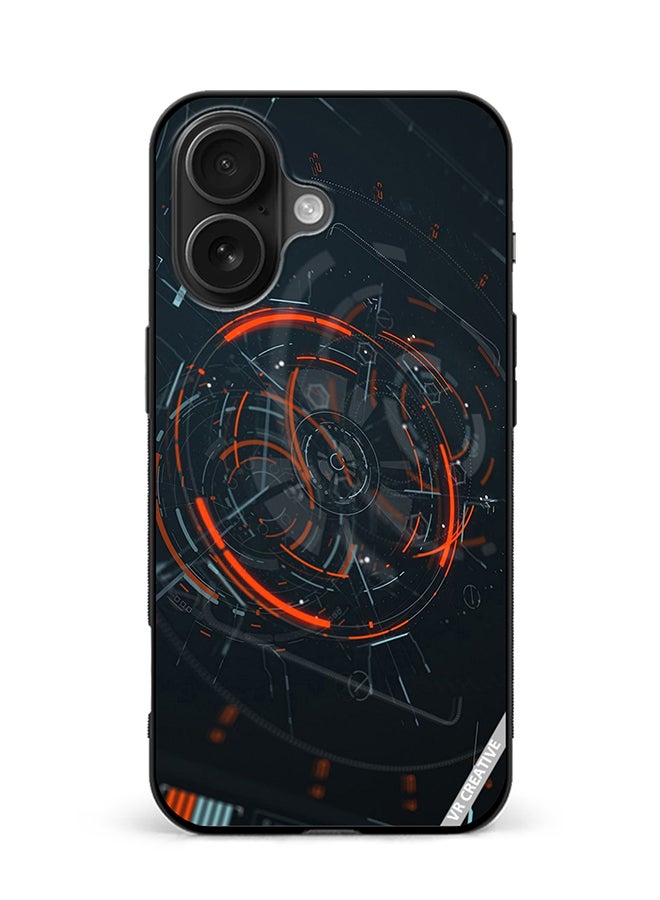 Protective Case Cover For Apple iPhone 16 Tech Design Multicolour