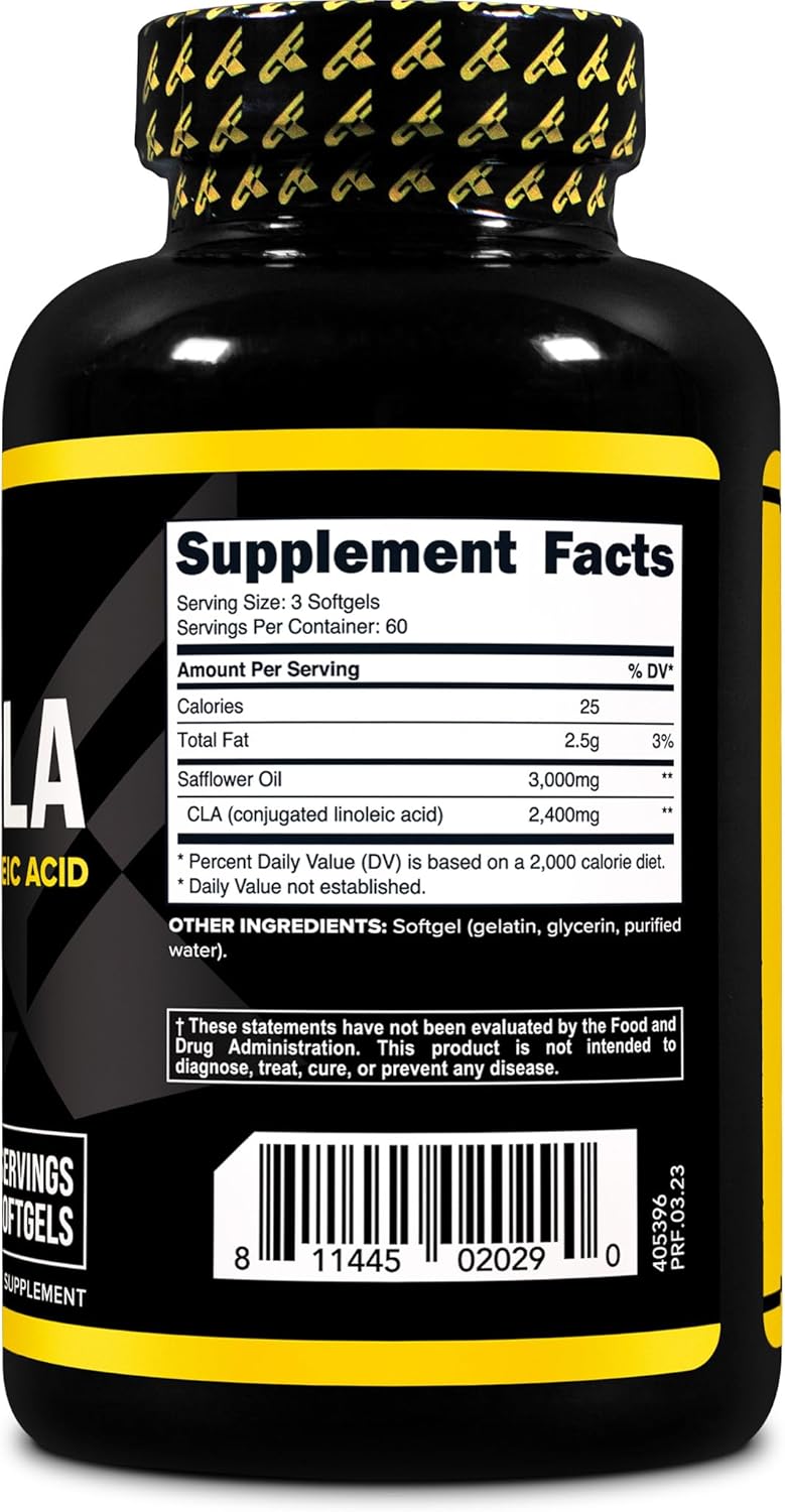 Primaforce CLA 2400 mg per Serving 180 softgels  Max CLA  for Men and Women NonStimulating GMO Free  Gluten Free - Image 4