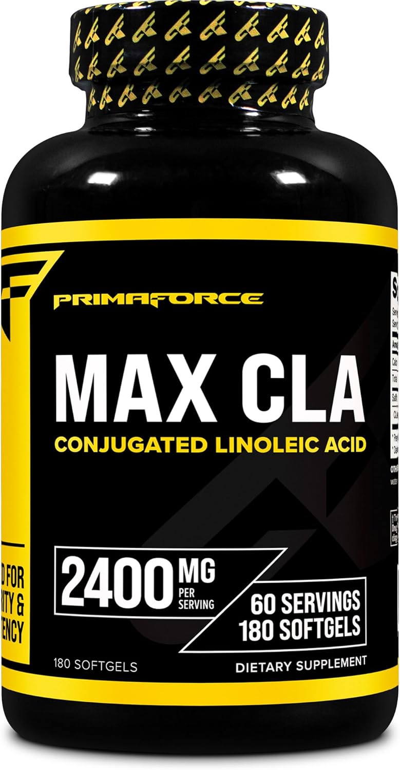 Primaforce CLA 2400 mg per Serving 180 softgels  Max CLA  for Men and Women NonStimulating GMO Free  Gluten Free - Image 1