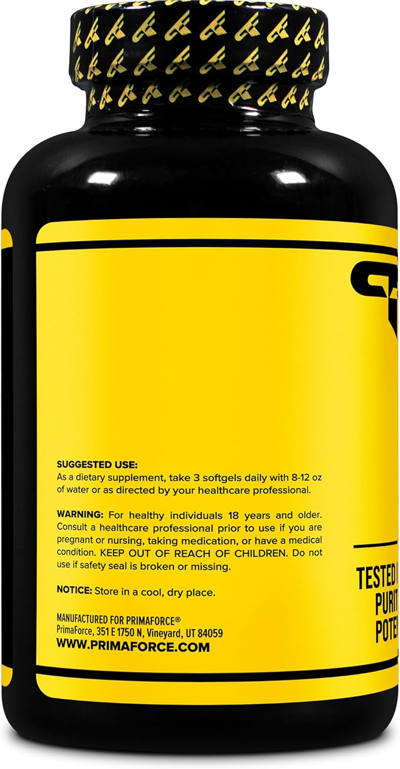 Primaforce CLA 2400 mg per Serving 180 softgels  Max CLA  for Men and Women NonStimulating GMO Free  Gluten Free - Image 3