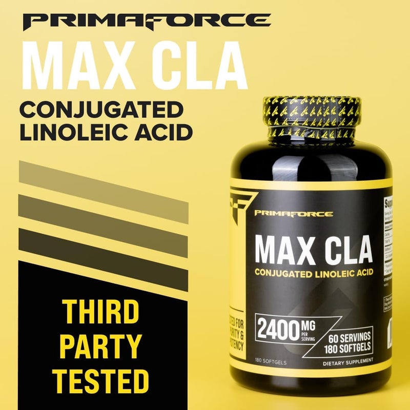 Primaforce CLA 2400 mg per Serving 180 softgels  Max CLA  for Men and Women NonStimulating GMO Free  Gluten Free - Image 5