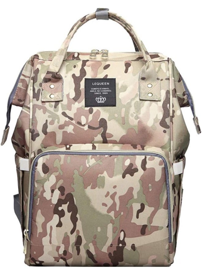 LEQUEEN Armbq Camo Diaper Bag Backpack Multi-Function Diaper Bag for Baby Care - Image 1