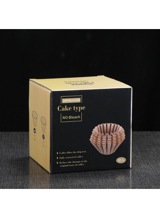 جاياتو 50 قطعة من ورق مرشحات القهوة بمادة منقطرة، قهوة منفوخة يدوياً من نوع وعاء الكعك المحمص - Image 1