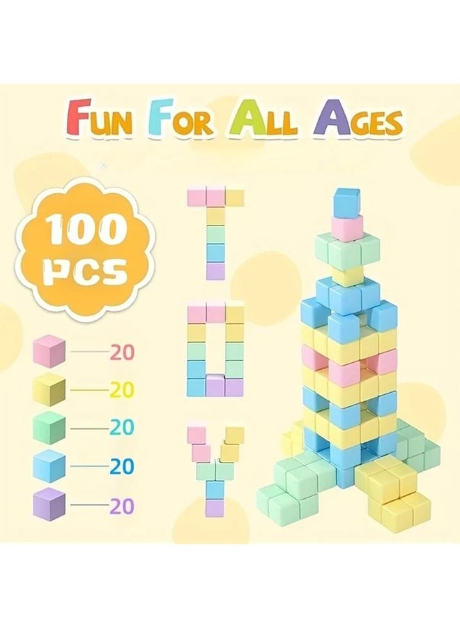 100pcs Macaron Magnetic Toys Construction And Creativity Set Perfect Gift For Kids - Image 1