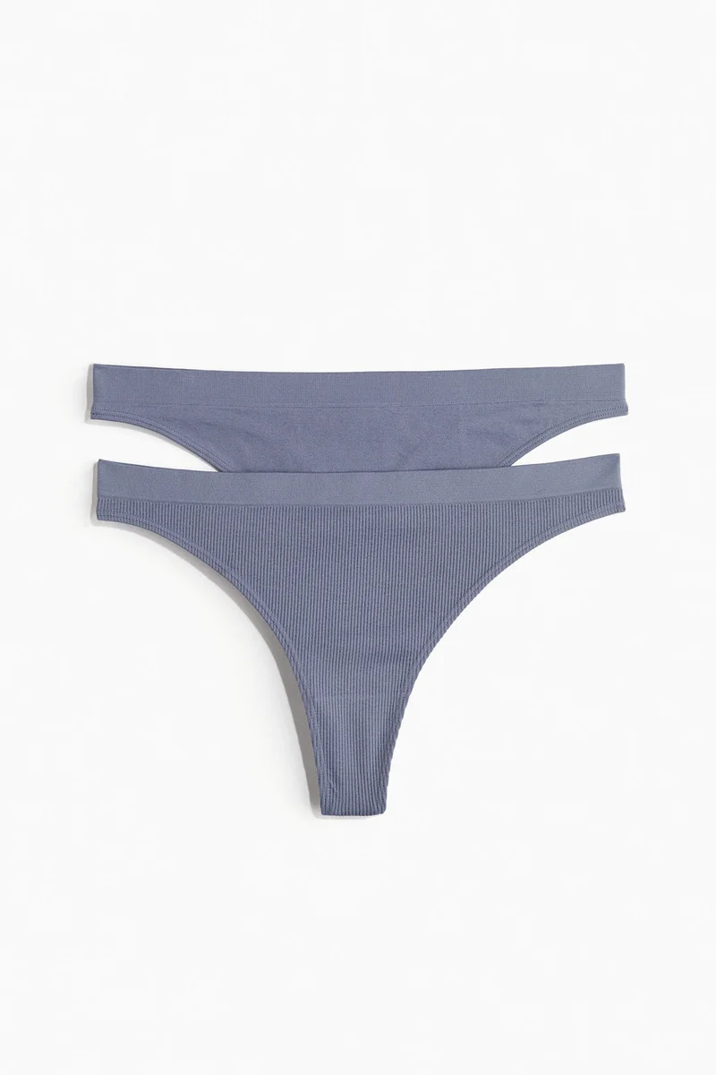 H&M 2-pack seamless thong briefs