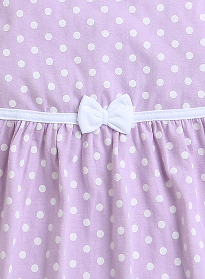 BUMZEE Lavender Girls Sleeveless Frock Age - 12-18 Months (Peb9175D-lvd) - Image 3