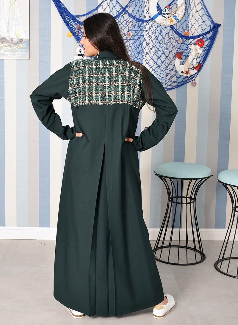 Bousni Stylish Travel Wear 4 Piece Set Including Trouser, Tweed Shirt - Image 4