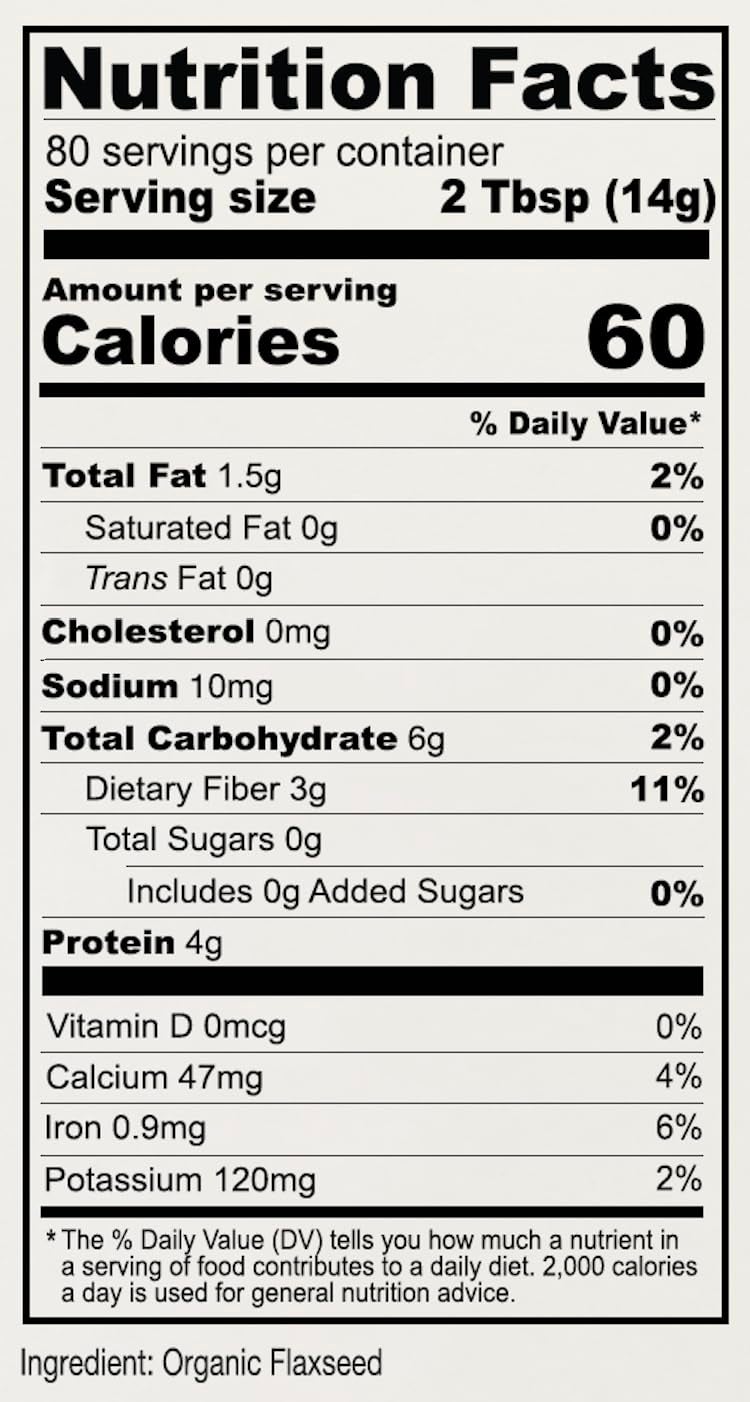 Anthony's Organic Flaxseed Meal, 2.5 lb, Gluten Free, Ground Ultra Fine Powder, Cold Milled, Keto Friendly - Image 3