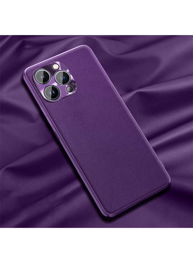 زبون جراب لهاتف iPhone 13 Pro مصنوع من الجلد العادي - Image 1