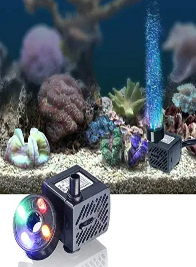 Decorion™ (150L/H, 2W, 40 Hmax) Submersible Water Pump with RGB Light for Small Fountain, Fish Tank, Pond with 1.5m Power Cord - Image 4