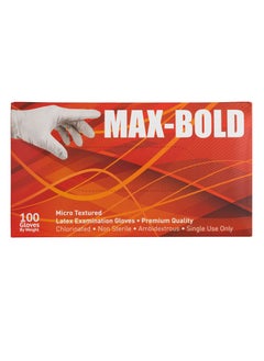 MAX BOLD Strong And Safe Latex Medical Gloves Without Powder For Household, Clinic And Food Preparation Use - 100 Gloves  - Image 4