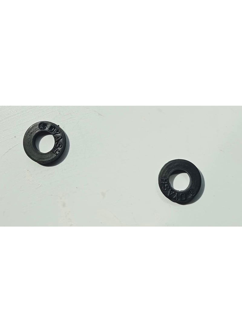 Round Rubber Flat Washer Black 18 mm 25 Pcs RR002  - Image 2