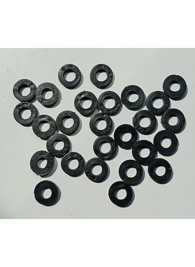 Round Rubber Flat Washer Black 18 mm 25 Pcs RR002  - Image 1
