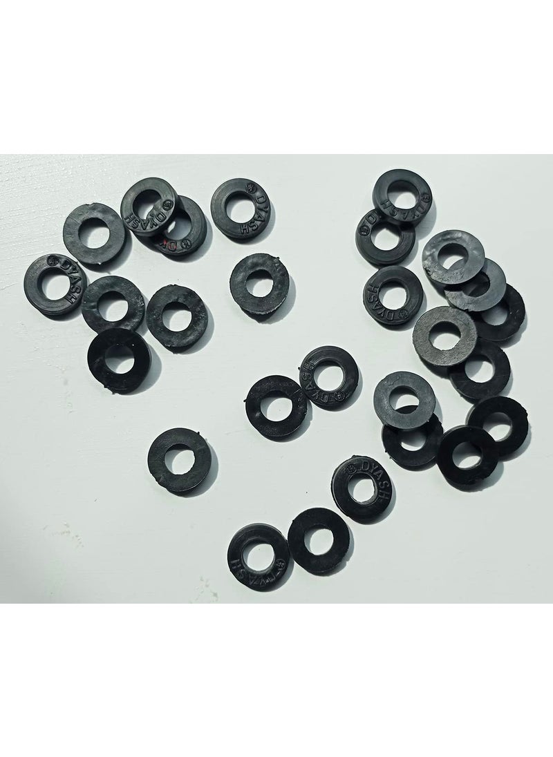 Round Rubber Flat Washer Black 18 mm 25 Pcs RR002  - Image 4