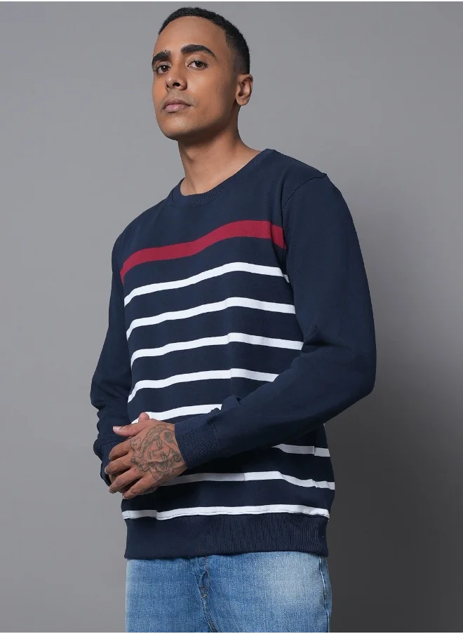 HIGH STAR Men Navy Sweatshirt