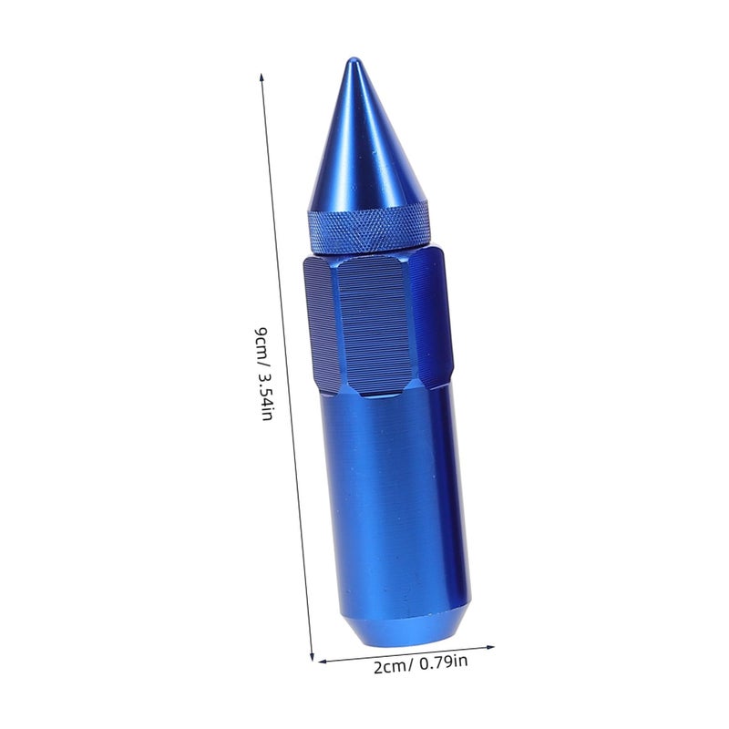 Blue 20pcs Car Wheel Nut Covers Lug Nut Caps Easy Fit All Tire Types - Image 3