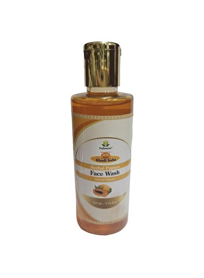 J K b K Khadi Vedimatic Herbal PAPAYA Face Wash - 210 ml - Image 1