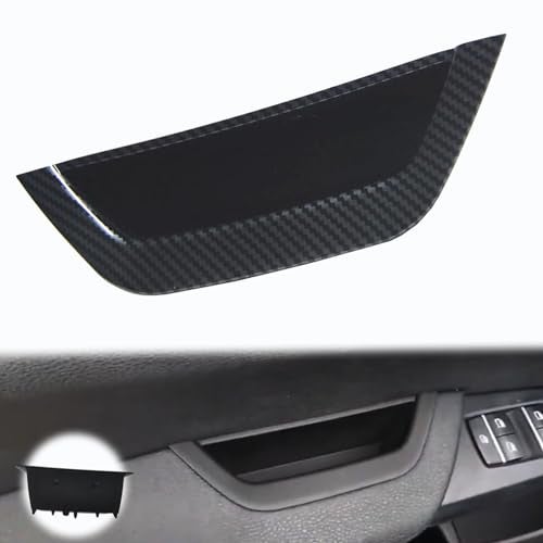 OVANOH Carbon Fiber Pattern Driver Side Door Armrest Handle Storage Compartment Compatible for BMW X3 F25 20102016 X4 F26 20142017 Cover Door Container Storage Box Door Armrest Cover - Image 1