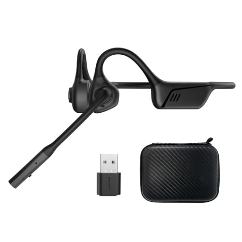 ZIOCOM Air Conduction Headphone, Open Ear Headphone with Mic and Noise Canceling, aptX-LL Bluetooth Wireless Headset with USB-A Dongle, Compatible with PS4/PS5/PC/Online Meeting（Not for Teams） - Image 1