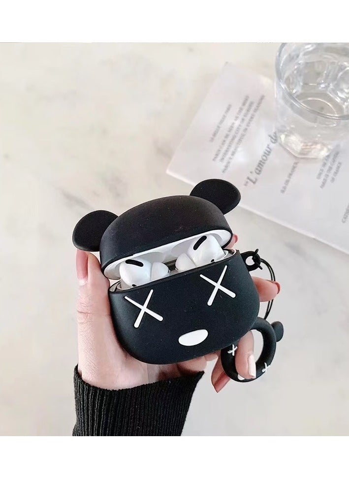 Generic - For Bluetooth Headset Air Pods Pro 2 Generation Protective Case Bearbrick Protective Case Silicone Drop Resistant Waterproof Case - Image 1