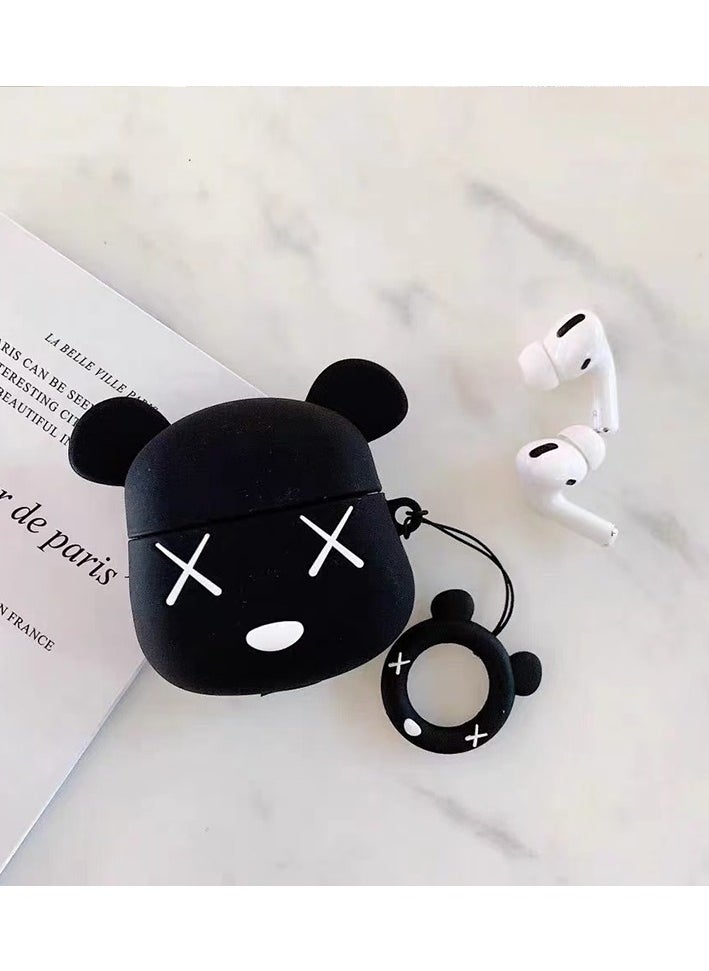 Generic - For Bluetooth Headset Air Pods Pro 2 Generation Protective Case Bearbrick Protective Case Silicone Drop Resistant Waterproof Case - Image 1