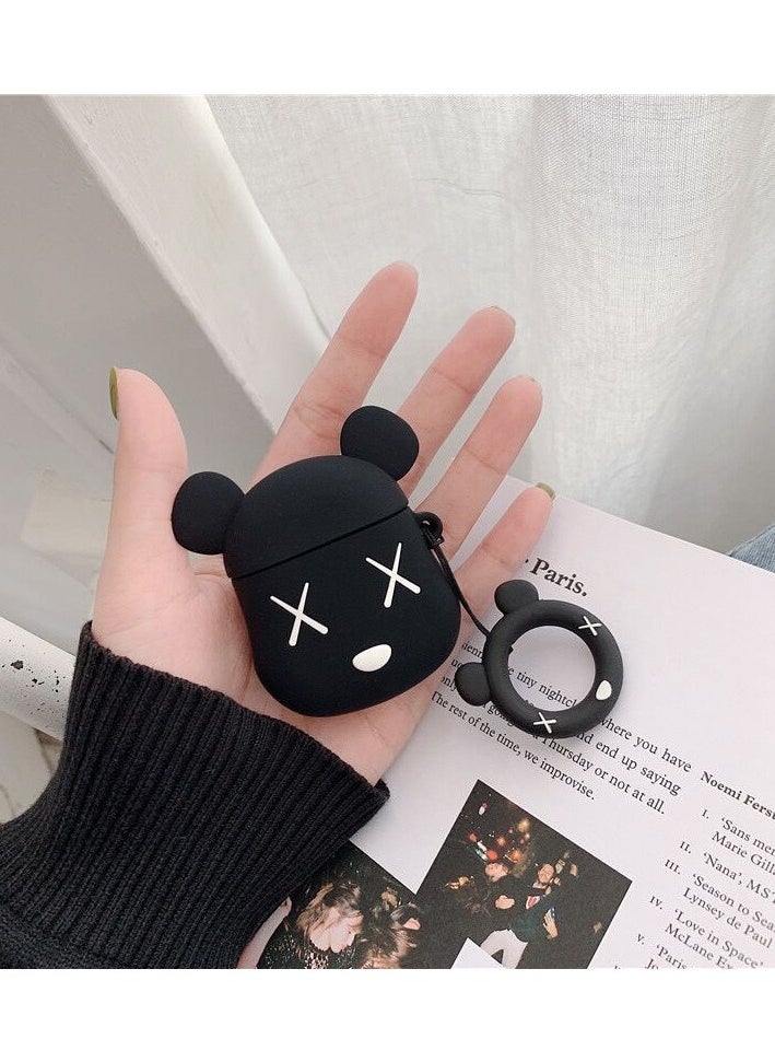 Generic - For Bluetooth Headset Air Pods Pro 2 Generation Protective Case Bearbrick Protective Case Silicone Drop Resistant Waterproof Case - Image 1