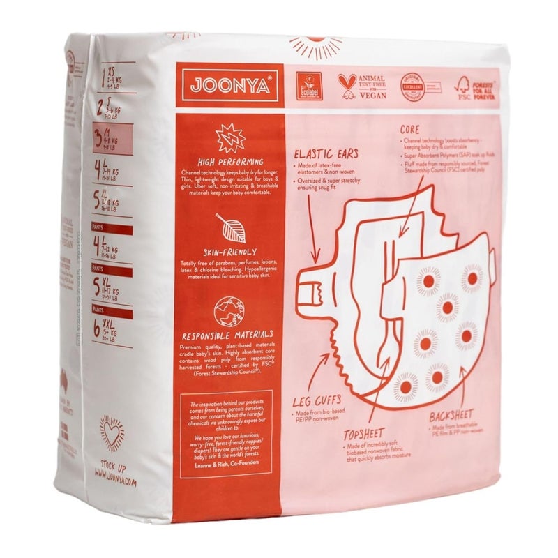 Joonya Baby Diapers Size 2 S 713 lb  1 Bag of 30  Non Toxic EcoFriendly High Absorbency Overnight Use Ultra Slim  Soft  Made in Denmark - Image 3