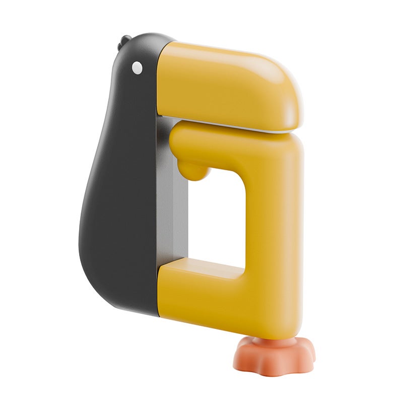 Schoolbag Hook Desk Side Hanging Clamp for Primary School Students Portable Punch-free Detachable Office Bag Hook Black Thinking Duck