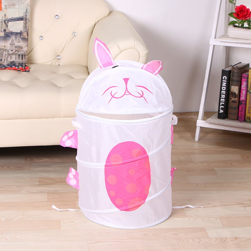 3D Cartoon Foldable Storage Basket for Kids' Toys and Clothes - Dustproof, Large Capacity Laundry  Bin
