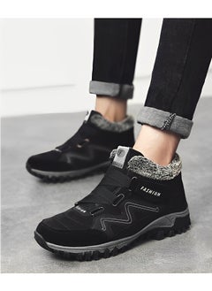 REOCLE Women's Snow Boots Winter Thermal Villi Leather Platform Shoes with Warm Lining & Anti-slip Sole Hiking Shoes  - Image 2