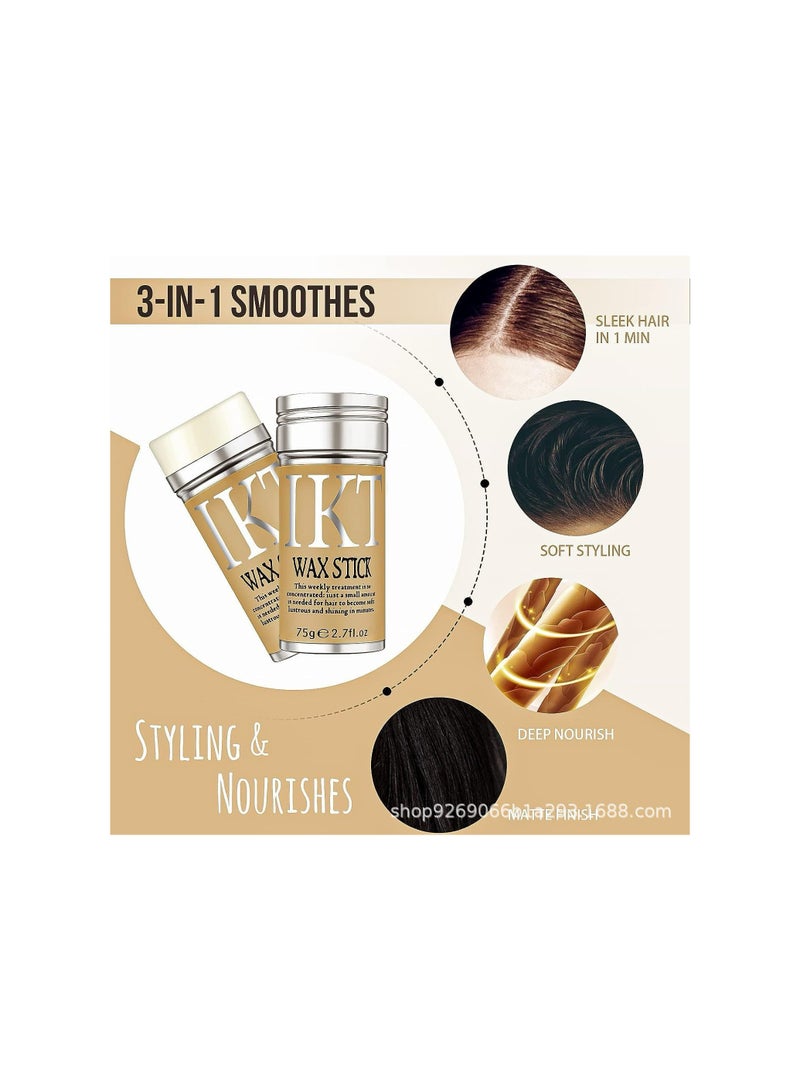 IKT Hair Wax Stick, Broken Hair Finishing Wax Hair Wax Stick For Flyaways Hair Gel Stick Portable Hair Styling Cream - Image 4