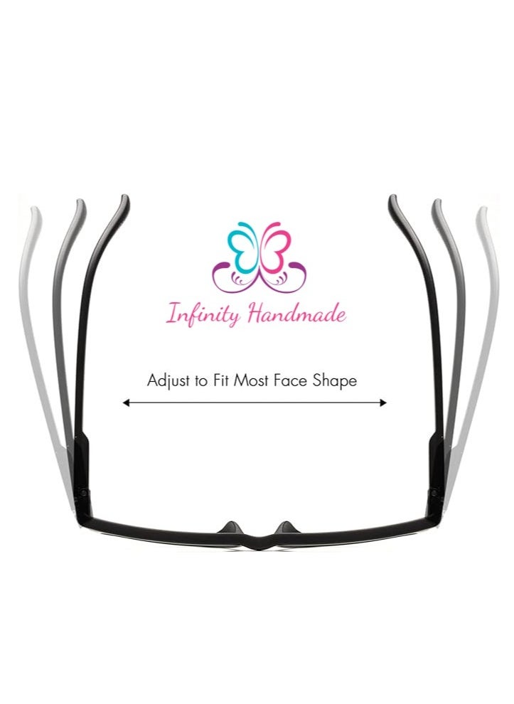 ماركة غير محددة Reading Glasses  Men & WOMEN Presbyopia Glasses Spring Leg Business, Comes with a special eyeglasses box and a free cotton handkerchief, Exclusive from Seller INFINITYHANDMADE Only  - Image 5
