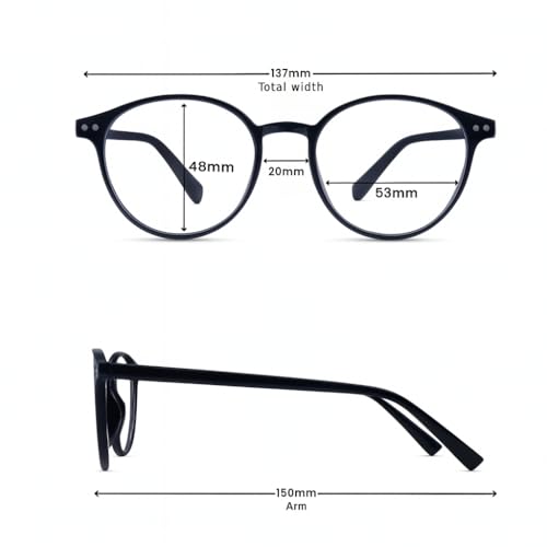 RAYBLOC Pack of 2 UV Protection Glasses Blue Cut Blocking Harmful Rays Glasses for Men & Women Zero Power Computer Specs Eye Protection for Lightweight Frame with Case & Cleaning Cloth - Image 2