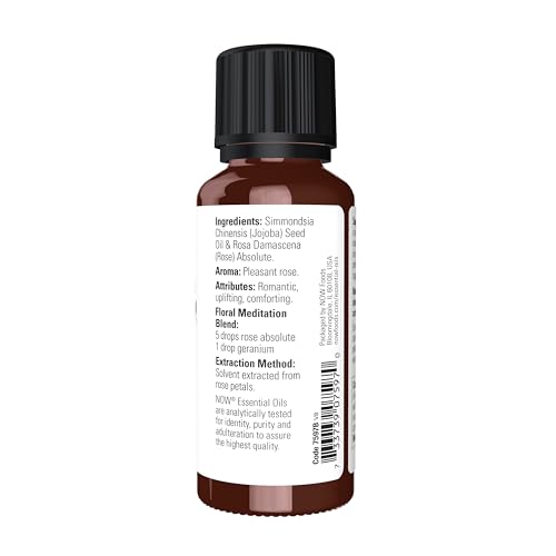 Now Foods NOW Essential Oils, Rose Absolute, 5% Blend of Pure Rose Absolute Oil in Pure Jojoba Oil, Romantic Aromatherapy Scent, Vegan, Child Resistant Cap, 1-Ounce - Image 2