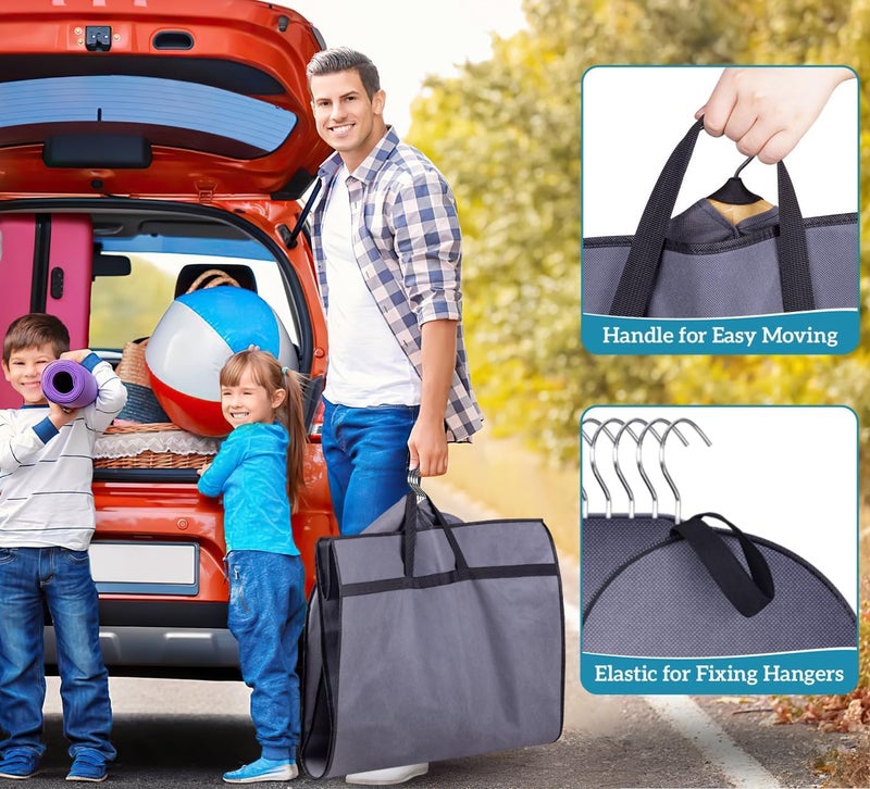 RAAHII RAAHII 10 INCH 2 piece clothes bag for Wardrobe hanging rack protector for Blazer cover coat covers with zip for storage of suitjacket garmentssareeshirt pant Non Woven - Image 3