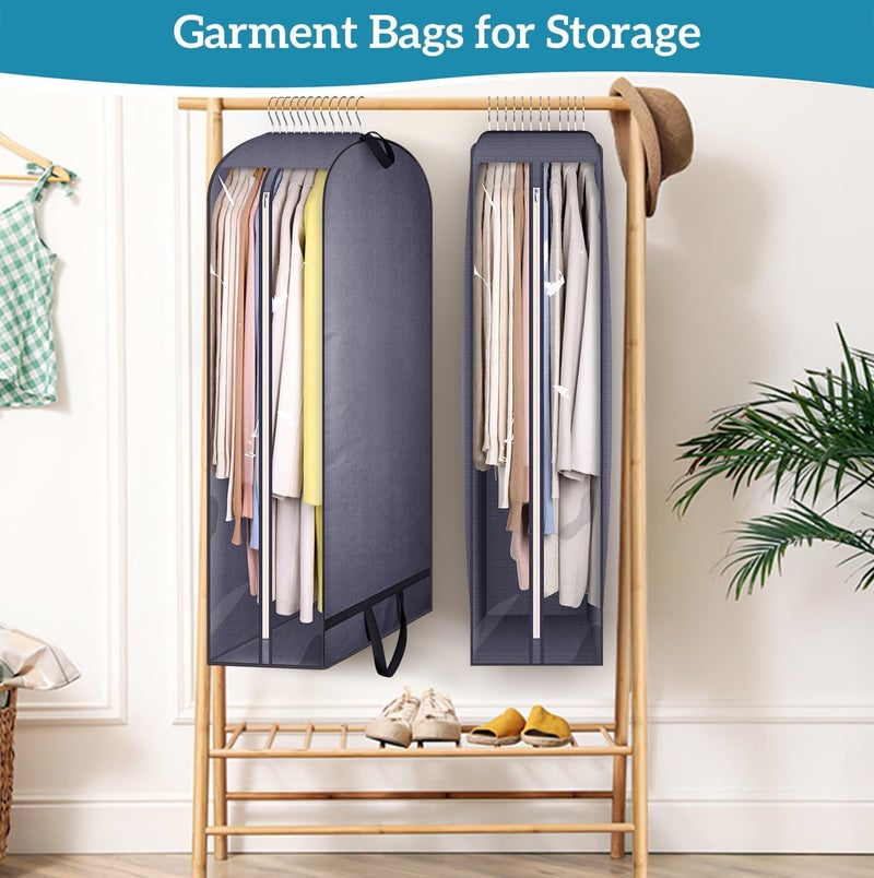 RAAHII RAAHII 10 INCH 2 piece clothes bag for Wardrobe hanging rack protector for Blazer cover coat covers with zip for storage of suitjacket garmentssareeshirt pant Non Woven - Image 2