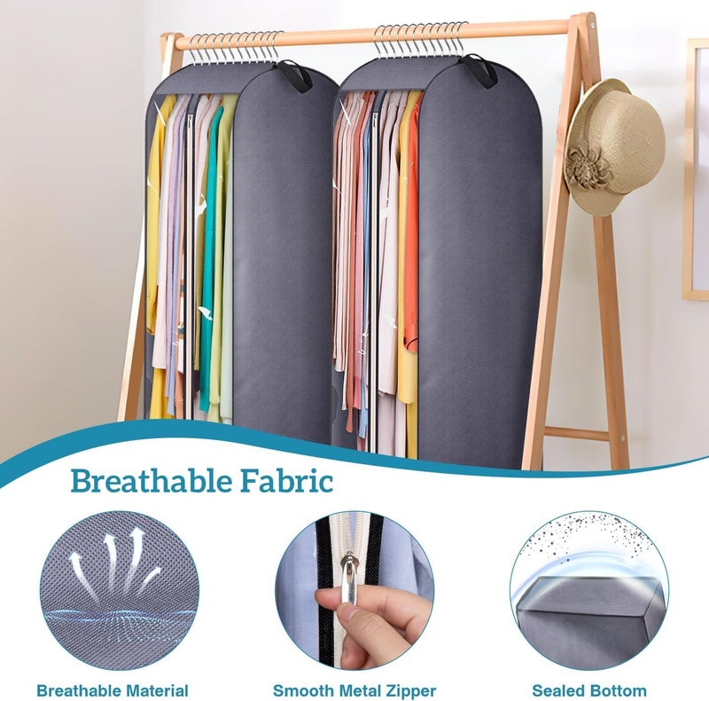 RAAHII RAAHII 10 INCH 2 piece clothes bag for Wardrobe hanging rack protector for Blazer cover coat covers with zip for storage of suitjacket garmentssareeshirt pant Non Woven - Image 5