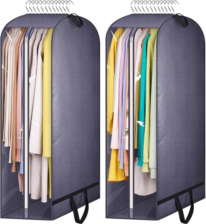 RAAHII RAAHII 10 INCH 2 piece clothes bag for Wardrobe hanging rack protector for Blazer cover coat covers with zip for storage of suitjacket garmentssareeshirt pant Non Woven - Image 1