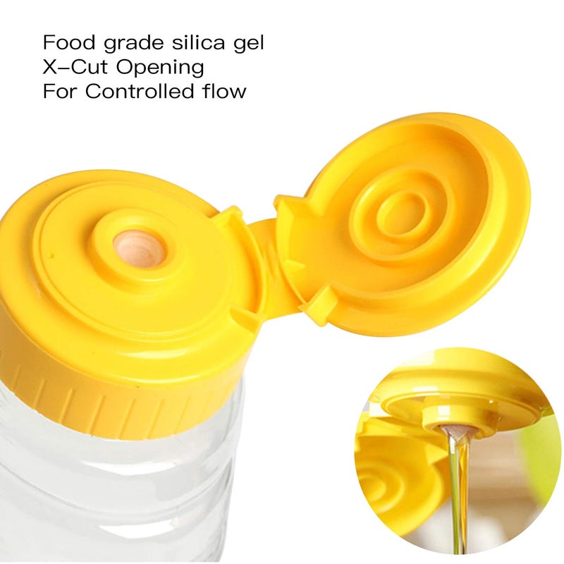 Lainrrew 6 Pcs 12 Oz Honey Jars, Plastic Honey Bottles Clear Empty Honey Containers Honey Dispenser Squeeze Honey Bottle with Leak Proof Flip-Top Caps for Storing and Dispensing (12oz) - Image 5