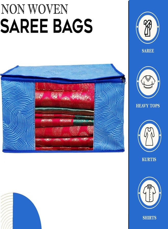 SHAPING FABRIC طقم غطاء ساري من قماش التشكيل، قطعة واحدة، منظم ملابس من قماش غير منسوج للخزانة مع نافذة شفافة وحقيبة تخزين ملابس بسحاب مزدوج، غطاء ملابس SF_XL_SC_CC_XPID1598426731599155 - Image 2