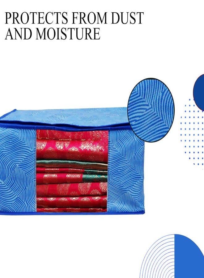 SHAPING FABRIC طقم غطاء ساري من قماش التشكيل، قطعة واحدة، منظم ملابس من قماش غير منسوج للخزانة مع نافذة شفافة وحقيبة تخزين ملابس بسحاب مزدوج، غطاء ملابس SF_XL_SC_CC_XPID1598426731599155 - Image 3