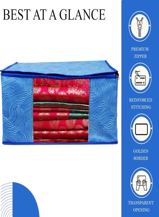 SHAPING FABRIC طقم غطاء ساري من قماش التشكيل، قطعة واحدة، منظم ملابس من قماش غير منسوج للخزانة مع نافذة شفافة وحقيبة تخزين ملابس بسحاب مزدوج، غطاء ملابس SF_XL_SC_CC_XPID1598426731599155 - Image 4