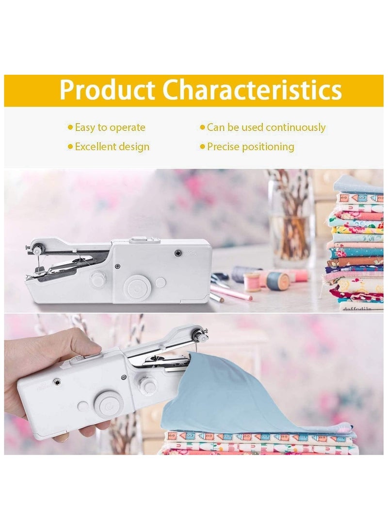 دلفينو ماكينة خياطة صغيرة محمولة باليد، خياطة يدوية سريعة من DELFINO، خياطة يدوية محمولة بدون أسلاك مع ملحقات لملابس القماش للمبتدئين والأطفال... - Image 3