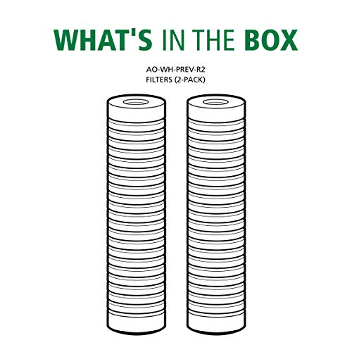 AO Smith 2.5"x10" 5 Micron Sediment Water Filter Replacement Cartridge - 2 Pack - For Whole House Filtration Systems - AO-WH-PREV-R2 - Image 2